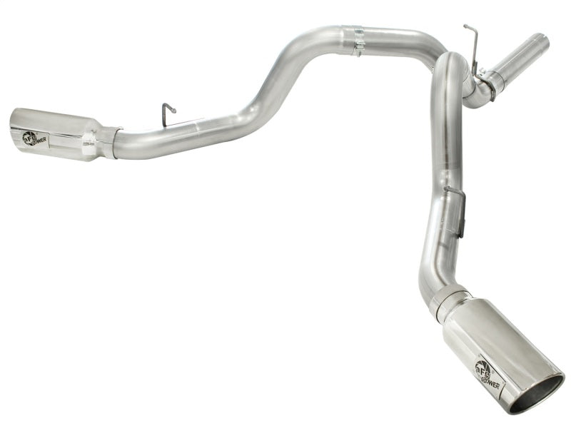 AFE 49-44043-P rce XP Exhaust 4inch DP-Back All SS 2011-14 fits GM Diesel Truck