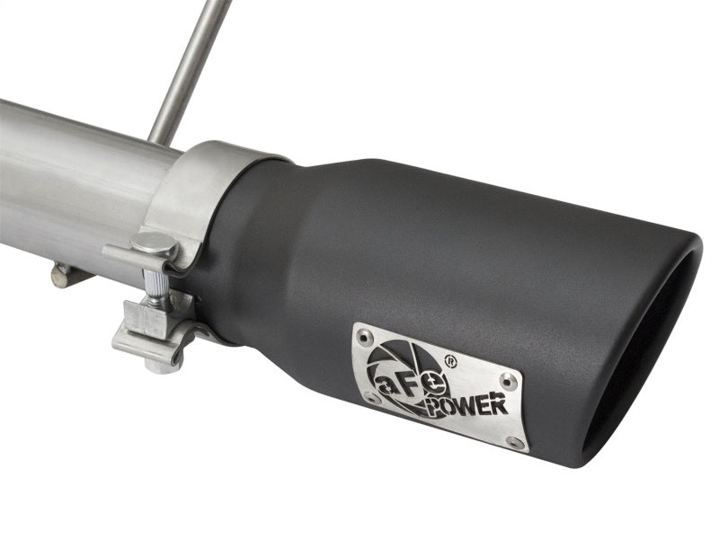 AFE 49-48056-B Series CB 2.5in Dual Center Exit SS Exhaust w/ Black Tips 07-15