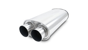 Vibrant 10535 sal Streetpower 2.5in Stainless Steel Dual In-Out Oval Muffler