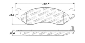 Stoptech 305.0702 Street Select Brake Pads - Front