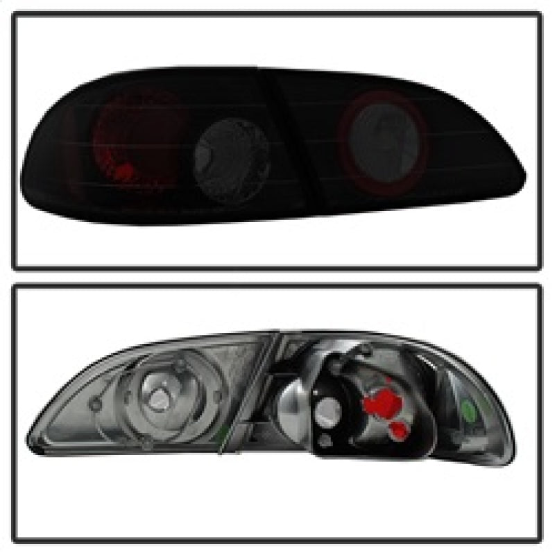 Spyder 5084323 fits Toyota 98-02 Corolla Euro Tail Lights Black Smoke ALT-YD-TC