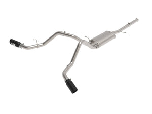 aFe 49-44134-B Apollo GT Cat-Back Exhaust fits GM Trucks 09-18 V6-4.3L/V8-4.8/5.3L-Dual Rear-Side Exit Black Tips