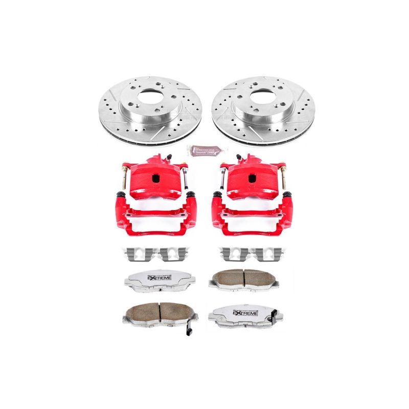 PowerStop KC2384 fits Honda Civic Front Z26 Street Warrior Brake Kit w/Calipers