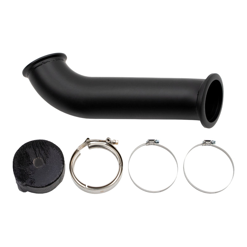 Wehrli WCF100262 04.5-07 fits Dodge Ram Cummins 4in Down Pipe - w/High Mount S400 Turbo &amp; 2nd Gen Manifold