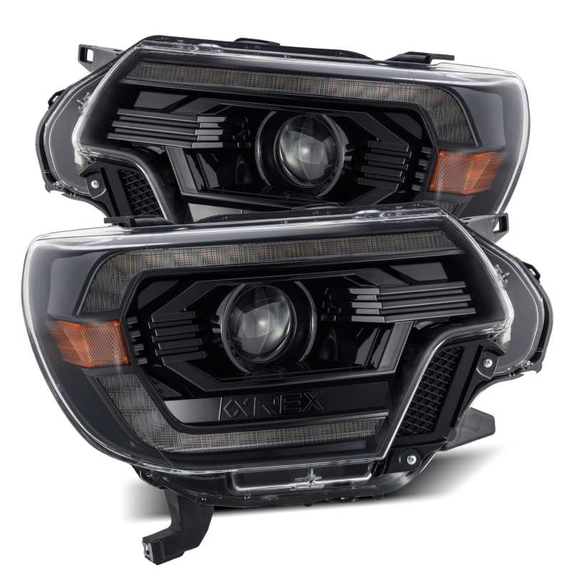 AlphaRex 880748 fits Toyota 12-15 Tacoma PRO-Series Projector Headlights Plank Style Alpha Black w/DRL