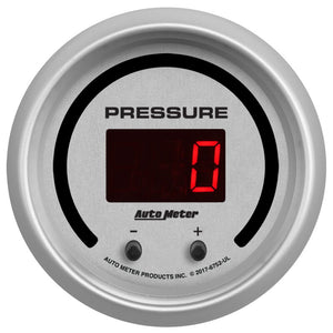 AutoMeter 6752-UL Autometer 52.4mm Silver Switchable 0-1600 PSI/0-110 BAR Fluid Pressure UltraLite Elite Digital Gauge