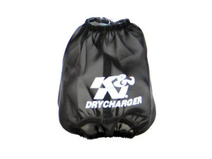 K&N Engineering RC-4160DK K&N Drycharger Round Tapered Air Filter Wrap - Blk 5.125in Base ID x 3.5in Top ID x 6in H