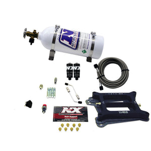 Nitrous Express 40040-05 4150 Hitman 4-BBL Nitrous Kit (100-200HP) w/5lb Bottle