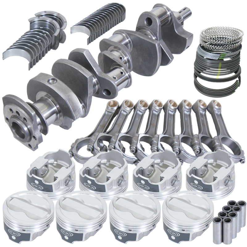 Eagle 13303030 fits Chevy 350 3.750in Crank 6.000in I-Beam Rods -18cc 4.030in Pistons Rotating Assembly