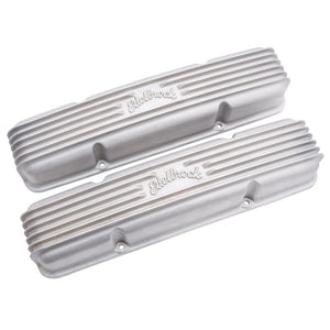 Edelbrock 41459 Valve Cover Classic Series fits Chevrolet 1959-1986 262-400 CI V8 w/ o Breather Holes Satin