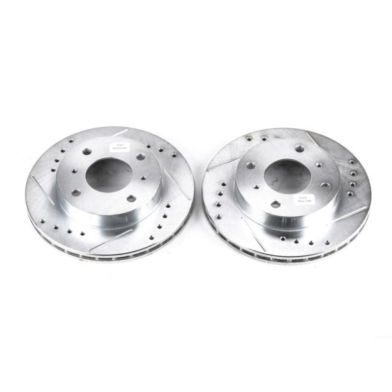 PowerStop fits Nissan 89-96 240SX Front Evolution Drilled & Slotted Rotors -