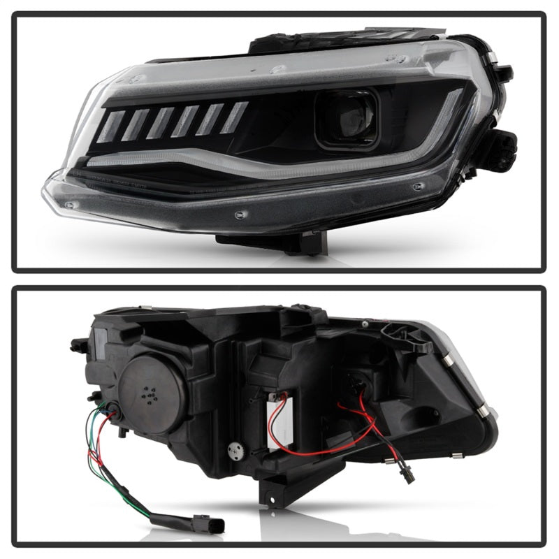 Spyder 5087355 fits Chevy 16-18 Camaro HID Model Full LED Headlights Black PRO-