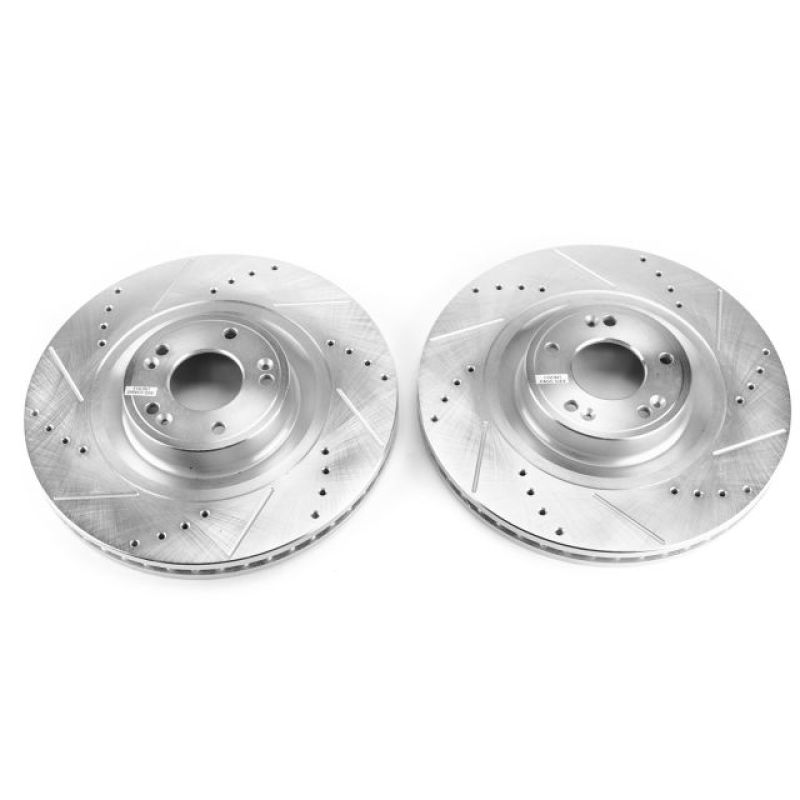 PowerStop fits Hyundai 12-16 Equus Front Evolution Drilled & Slotted Rotors -