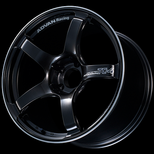 Advan YAD8E41ABGR TC4 18x7.0 / +41 Offset / 4x100 / 63mm Bore / Black Gunmetallic and Ring