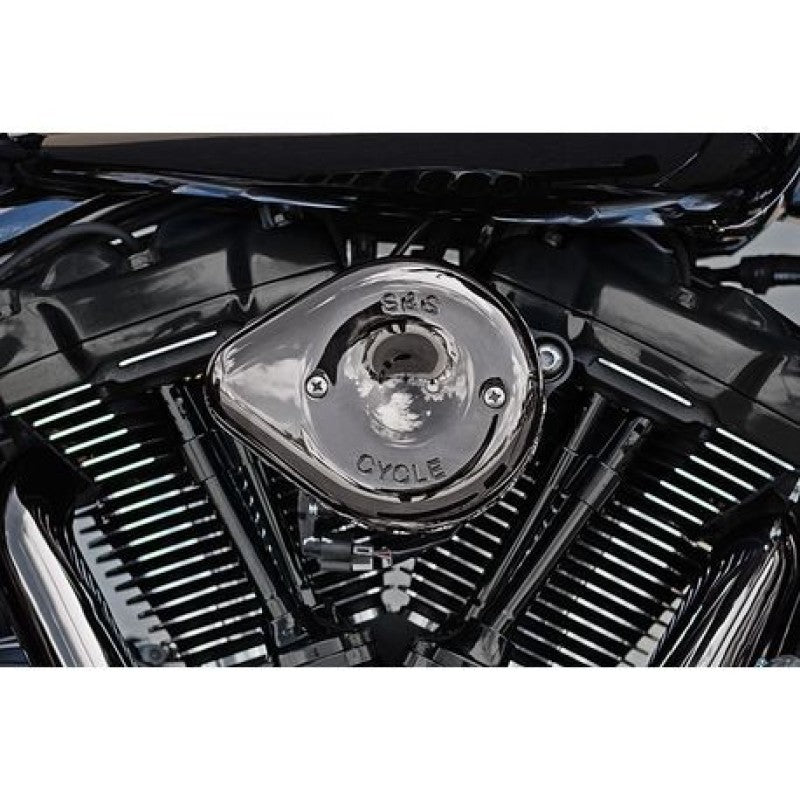 S&S 170-0780 Cycle Lava Stealth fits Mini Teardrop Air Cleaner Cover - Chrome