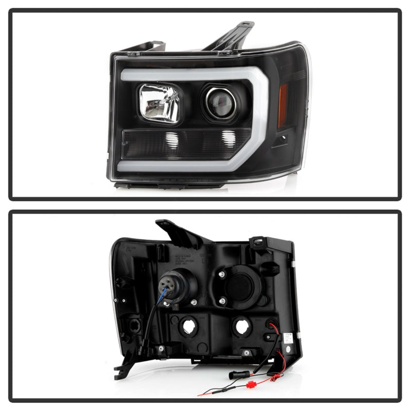 Spyder 5086037 fits GMC 07-13 Sierra 1500-3500 Ver 2 Proj Headlights - DRL LED