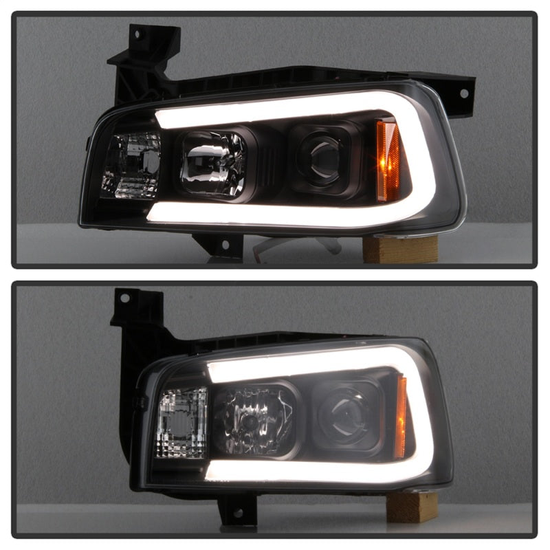 Spyder 5085245 fits Dodge 06-10 Charger Projector Headlights - LED Light Bar -