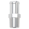 Edelbrock 8184 Hose End Straight 1/2In NPT to 3/4In Barb Clear Anodize