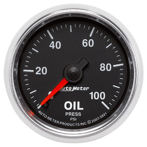 AutoMeter 3821 Autometer GS 52mm 0-100 PSI Mechanical Oil Pressure Gauge