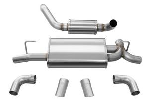 CORSA Performance 21015 Corsa 2018-2025 fits Jeep Wrangler JL 2.5in Dual Rear Turn Down Exit Touring Axle-Back Exhaust