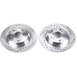 PowerStop fits Honda 00-09 S2000 Rear Evolution Drilled & Slotted Rotors - Pair