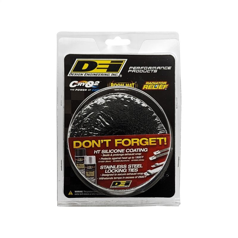 DEI  10004 Exhaust Wrap 2in x 25ft - Titanium - Black