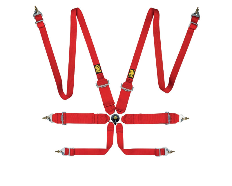 OMP DA0-0204-B02-061 First 3/2 Racing Harness Red