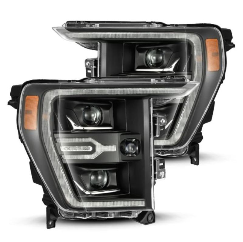 AlphaRex 880139 fits Ford 21-22 F150 Luxx-Series Projector Headlights Black w/Activ Light/Seq Signal