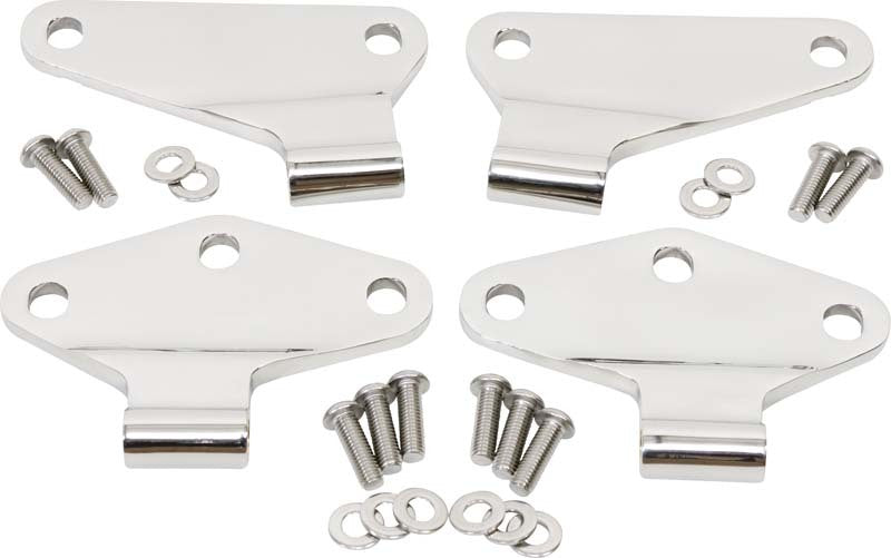Kentrol 30580 fits Jeep 07-18 Wrangler JK Body Door Hinge Set 4 Pieces 2 Door - Polished Silver