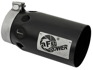aFe 49T40501-B10 Rebel XD Series Universal Exhaust Tip 4 IN Inlet x 5 IN Outlet x 10 IN L- Blk Right Side Exit
