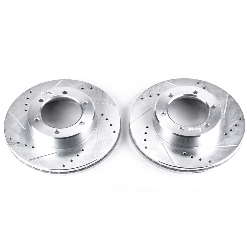 PowerStop fits Toyota 91-96 4Runner Front Evolution Drilled & Slotted Rotors -