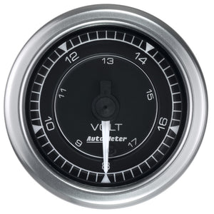 AutoMeter 8191 Autometer Chrono 2-1/16in 18V Voltmeter Gauge