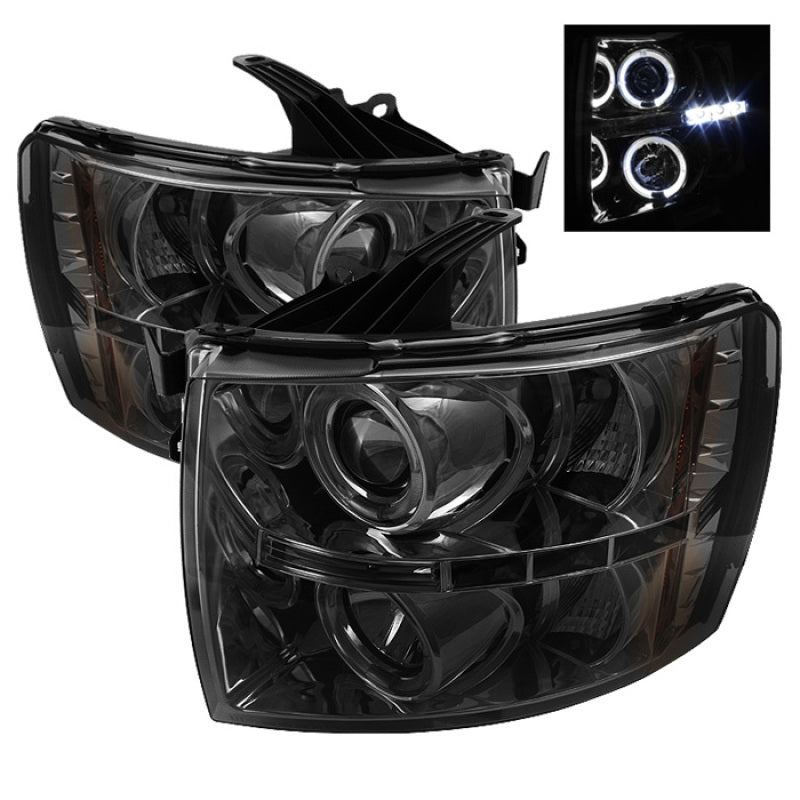 Spyder 5009517 fits Chevy 07-13 Silverado 1500 Projector Headlights LED Halo LE