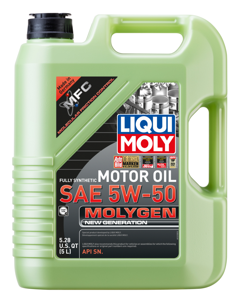 LIQUI MOLY 20310 5L Molygen New Generation Motor Oil SAE 5W50