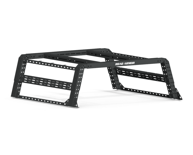 Road Armor 650BRS69B-OVLD Universal 6-1/2ft Beds TRECK Adj Bed Rack w/Strap/Rails - Tex Blk (w/o Brackets)