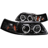 ANZO 121303 1904 fits Ford 99-20 Mustang Projector Headlights Black G2 (Dual Projector)