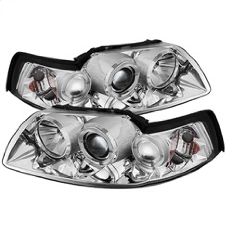 Spyder 5010452 fits Ford 99-04 Mustang Projector Headlights LED Halo Chrome Hig
