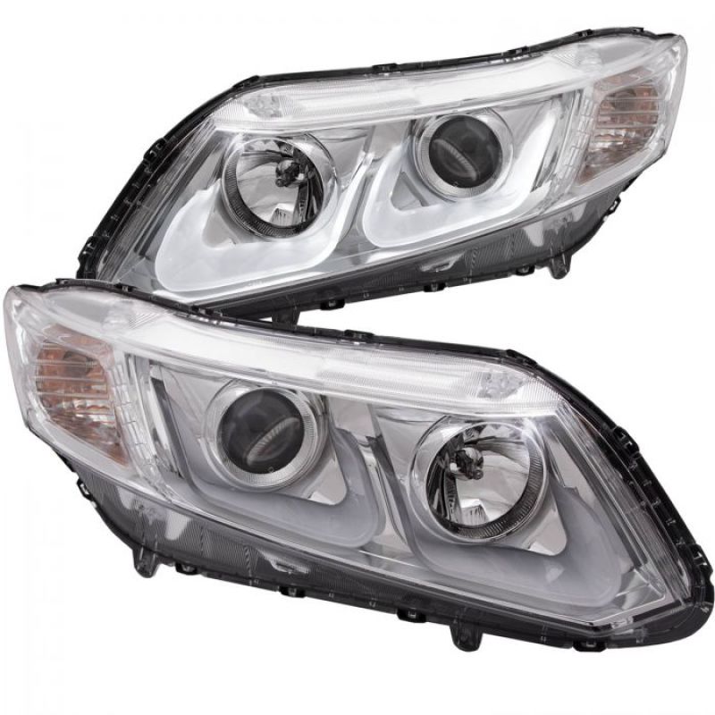 ANZO 121478 2015 fits Honda 12-20 Civic Projector Headlights w/ U-Bar Chrome