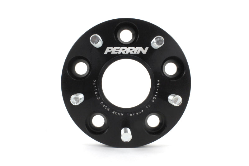 Perrin PHP-WHL-020BK 17-18 fits Honda Civic Si 64.1mm Hub 5x114.3 20mm Wheel Spacers (One Pair)