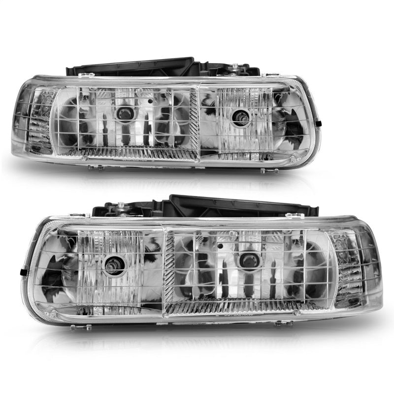 ANZO 111011 1902 fits Chevrolet 99-20 Silverado 1500 Crystal Headlights Chrome