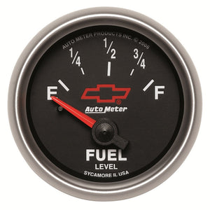 AutoMeter 3613-00406 Autometer fits GM Bowtie Black 2-1/16 Fuel Level, 0-90 , Air-Core 8-18V