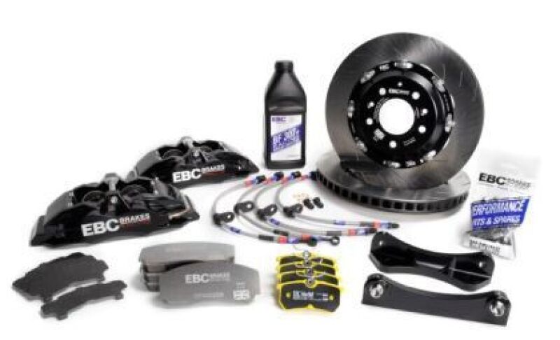 EBC Racing 01-09 Porsche 911 (996/997) Black Apollo-6 Calipers 355mm Rotors Front Big Brake Kit