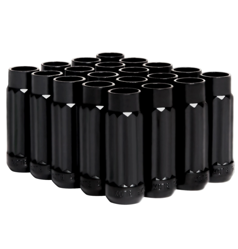 BLOX Racing BXAC-00142-BK 12-Sided P17 Tuner Lug Nuts 12x1.5 - Black Steel - Set of 20 (Socket not included)