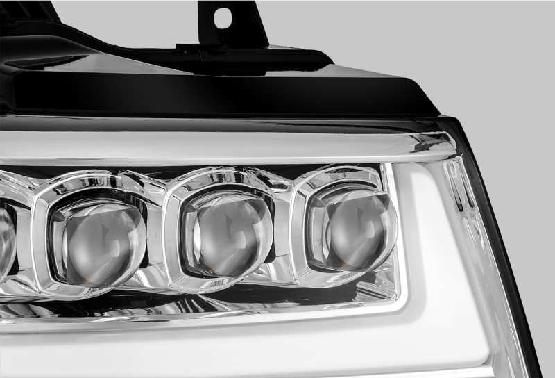 AlphaRex 880286 fits Chevy 07-13 Avalanche NOVA LED Proj Headlights Plank Style Design Chrome w/Activ Light/DRL