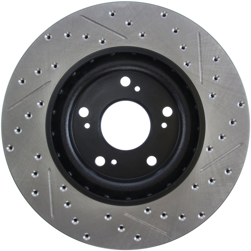 Stoptech 127.40057R 02-06 fits Acura RSX Type S / 06-09 Honda Civic Si Slotted & Drilled Right Front Rotor