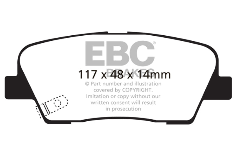 EBC DP21806 11+ fits Hyundai Equus 4.6 Greenstuff Rear Brake Pads