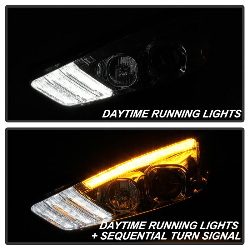 Spyder 5086457 fits Ford 15-18 Focus Projector Headlights - Seq Turn Light Bar
