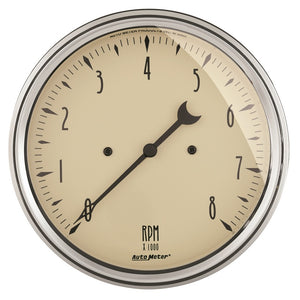 AutoMeter 1899 Autometer 5in Antique Beige In-Dash 8K RPM Tachometer Gauge