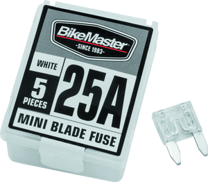 BikeMaster 152447 BikeMaster 5Piece 25A Replacement Mini Blade Fuse