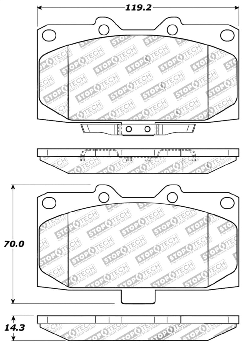 Stoptech 309.1182 Performance fits Subaru Impreza WRX/WRX STi Front Brake Pads